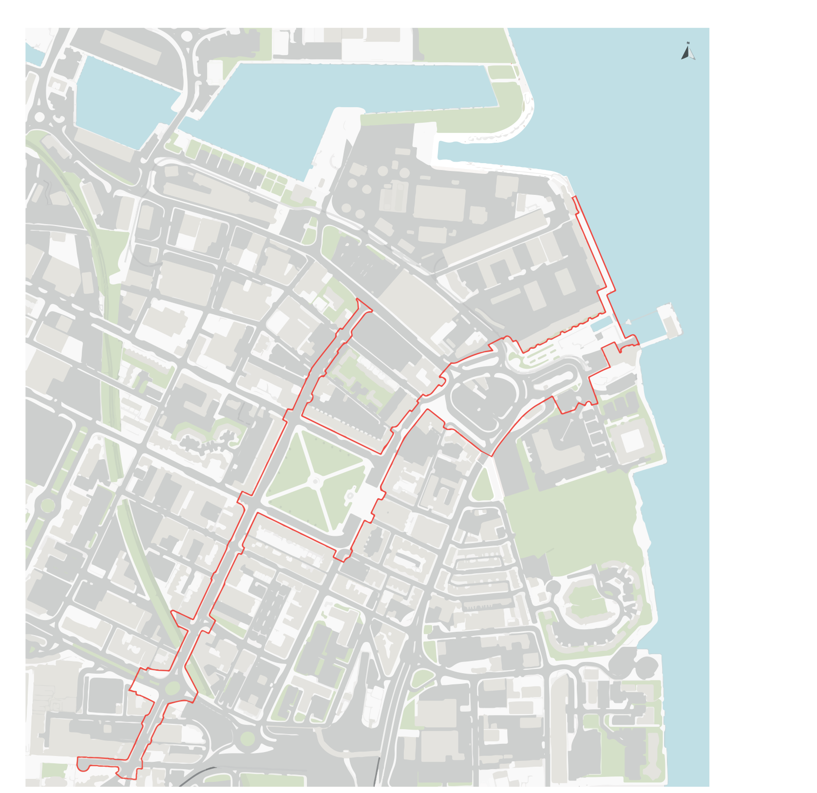 Map of the Birkenhead Waterfront and Surrounds area.