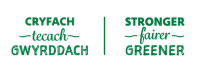Stronger Fairer Greener branding
