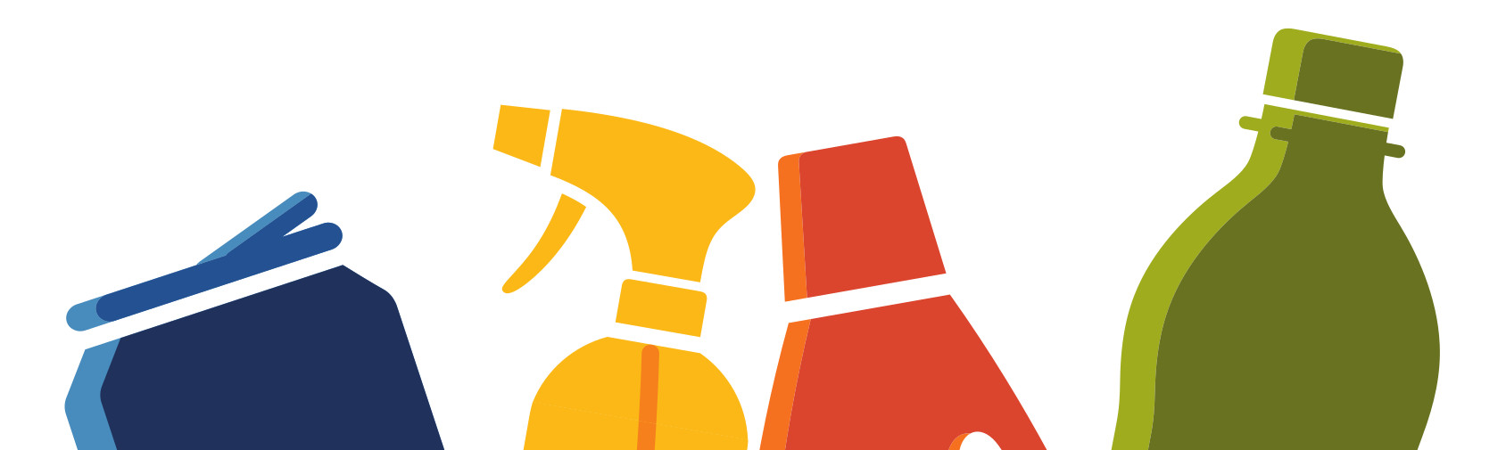 Cartoon of recycled bottles