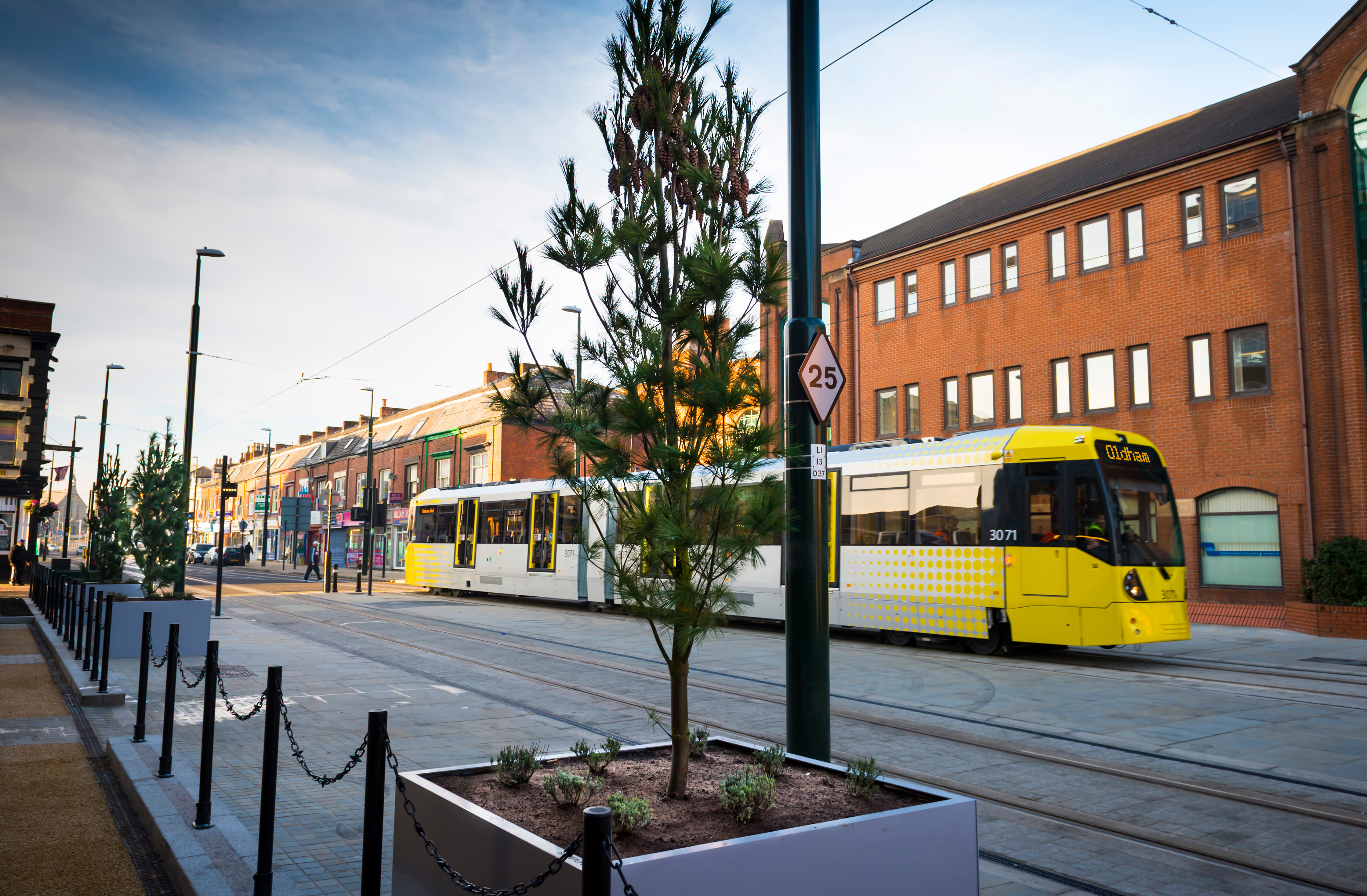 Metrolink Tram on Union Street, Oldham