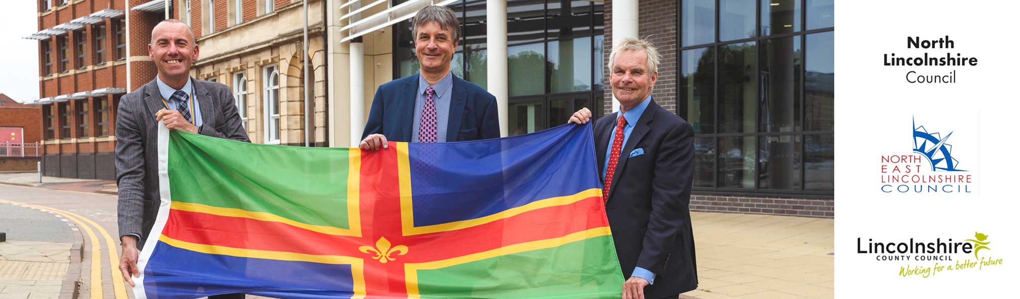 Photograph of three council leaders