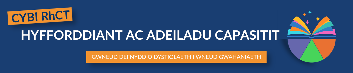 CYBI RhCT Hyfforddiant ac Adeiladu Capasitit Gwneud Defnydd o Dystiolaeth i Wneud Gwahaniaeth