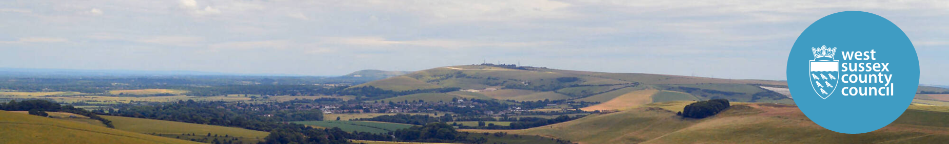 West Sussex Landscape Image with West Sussex County Council Logo