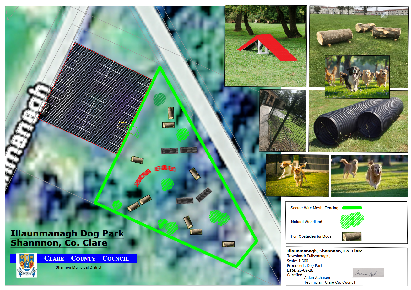 Proposed layout of pilot dogpark in shannong