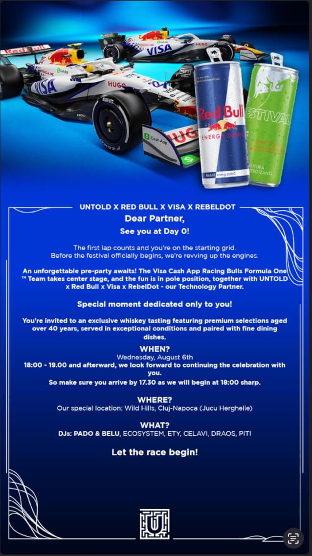 UNTOLD 2025 x Red Bull - Invitatii Day 0 VIP