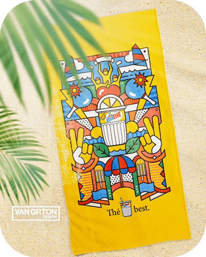 Vinci il telo mare Estathé firmato Van Orton