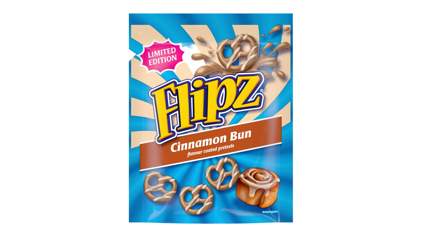 Flipz Cinnamon Bun Flavour Pretzels
