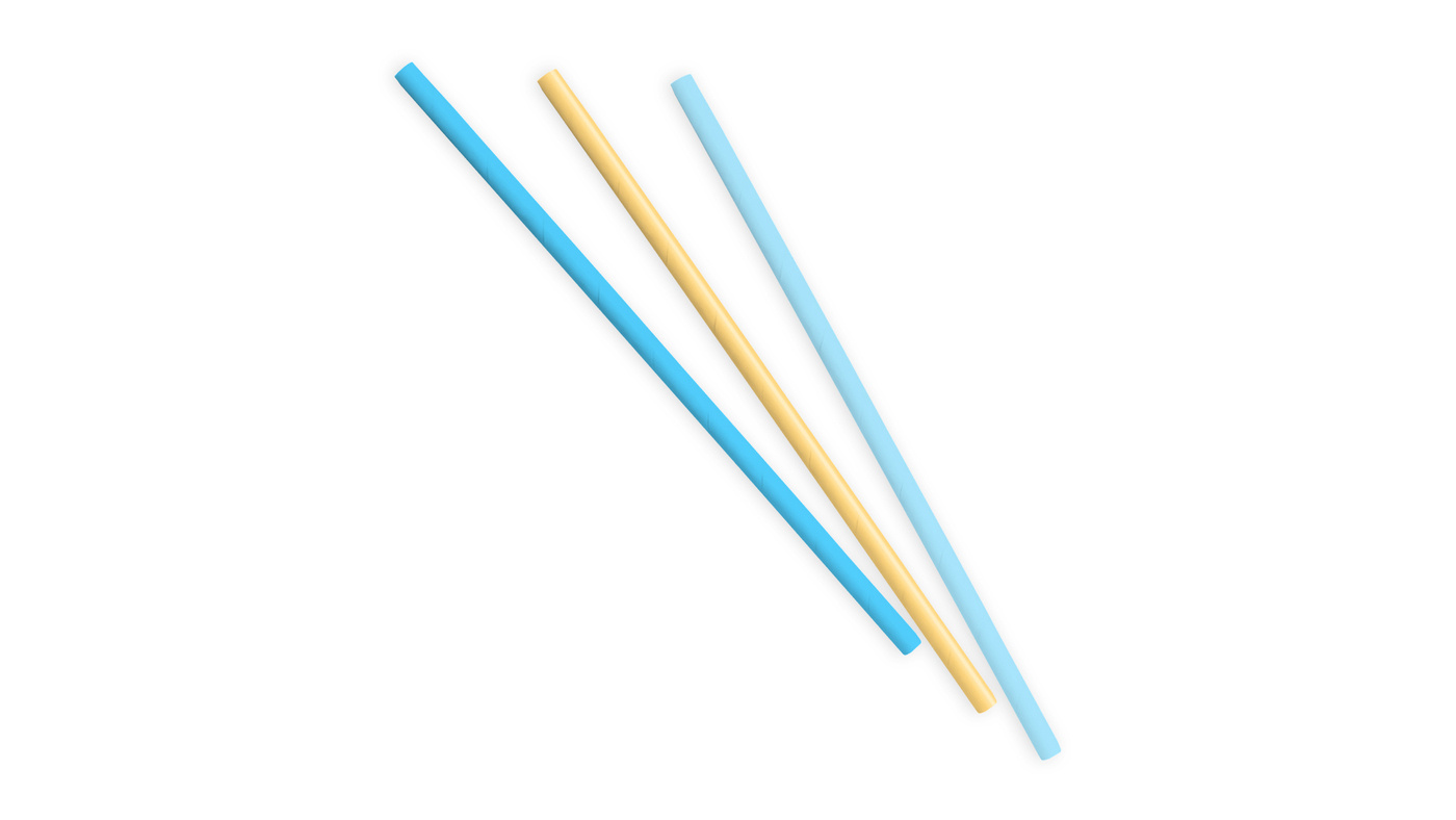 Blue & Gold Paper Straws