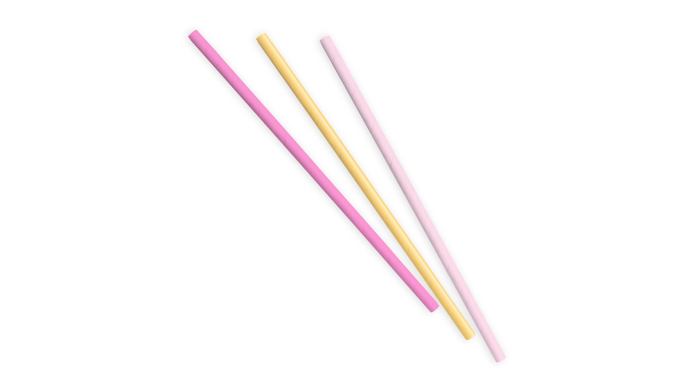 Pink & Gold Paper Straws
