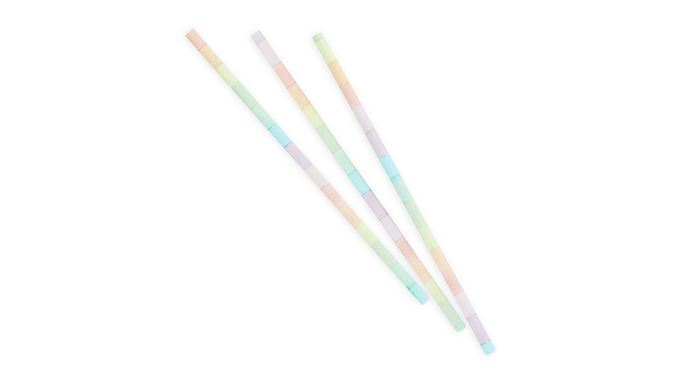 Pastel Rainbow Paper Straws