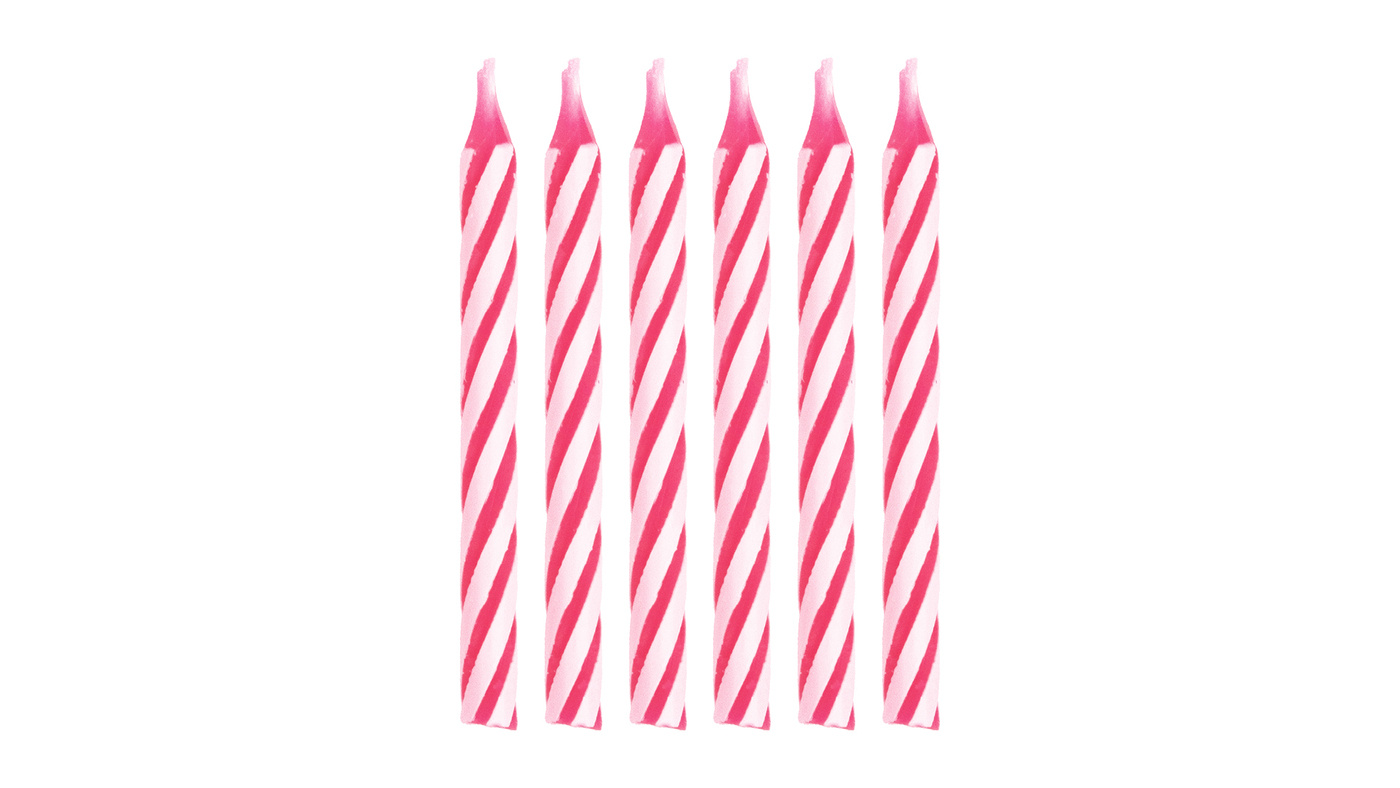 Pink Spiral Candle