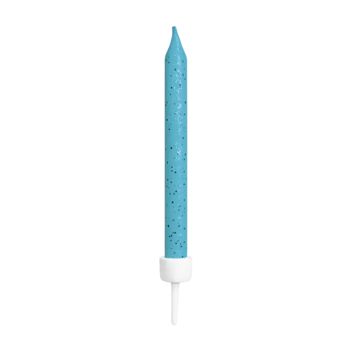 Blue Glitter Candles