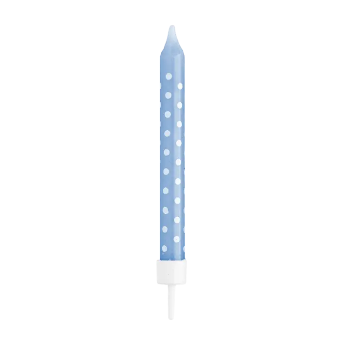 Blue Dots & Stripes Candles