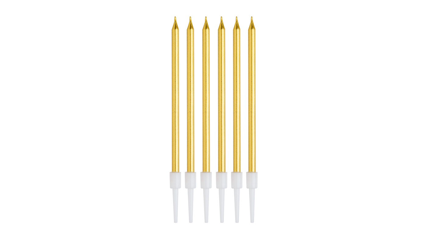 Gold Thin Candles