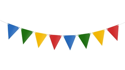 Multicolour Fair Bunting 12 flags
