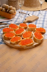Red Caviar and Butter Mini Bruschetta