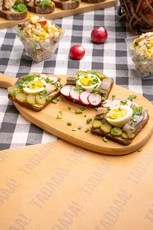 Sprat fillet on Rye Bread Mini Bruschetta