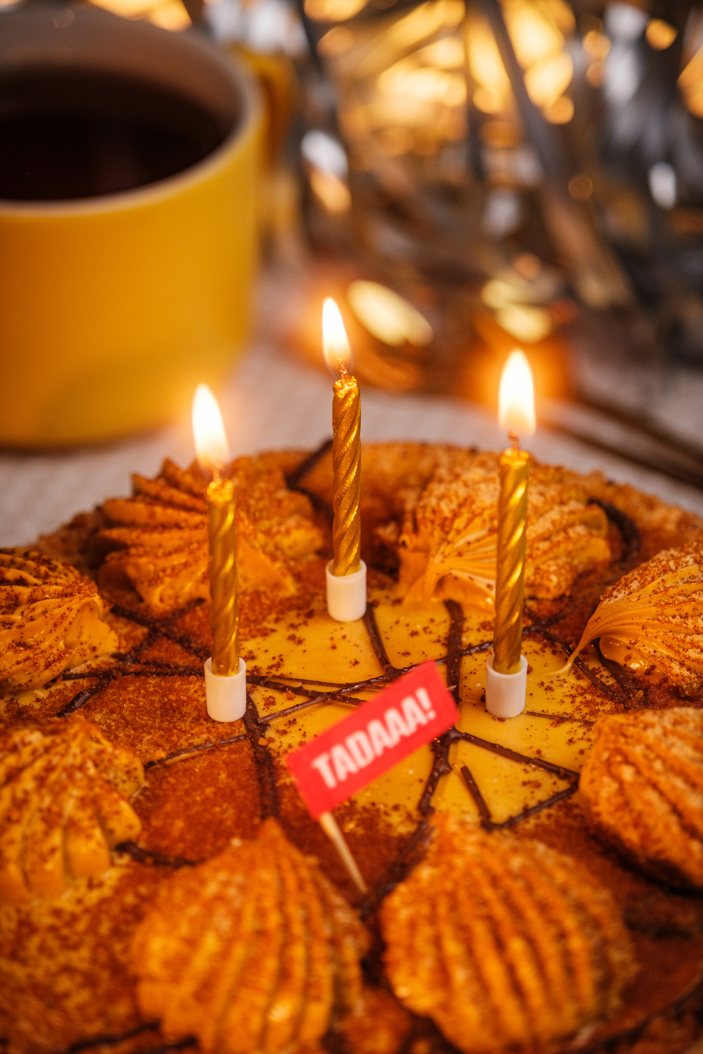 Gold Spiral Candles