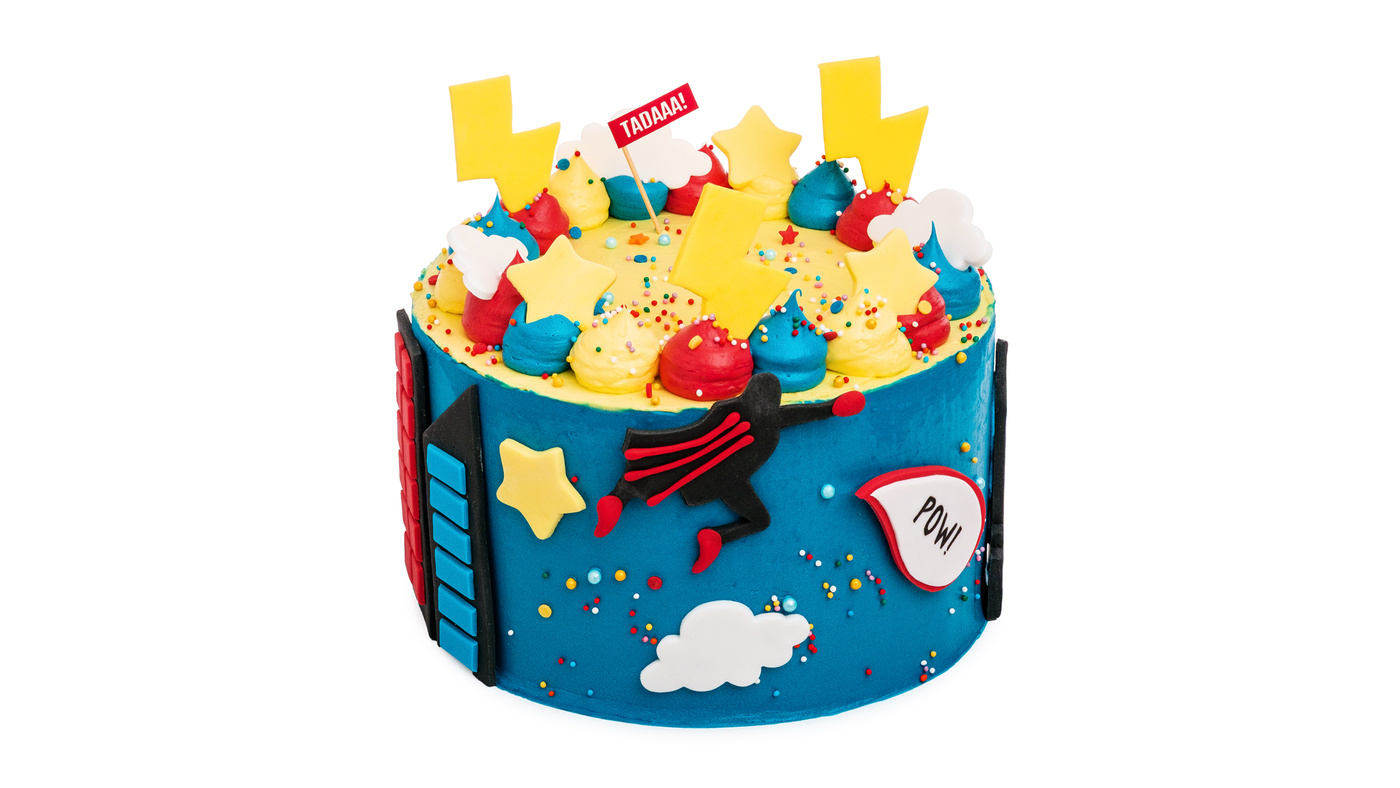 Superhero Vanilla Cake
