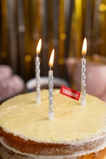 Silver Spiral Candles