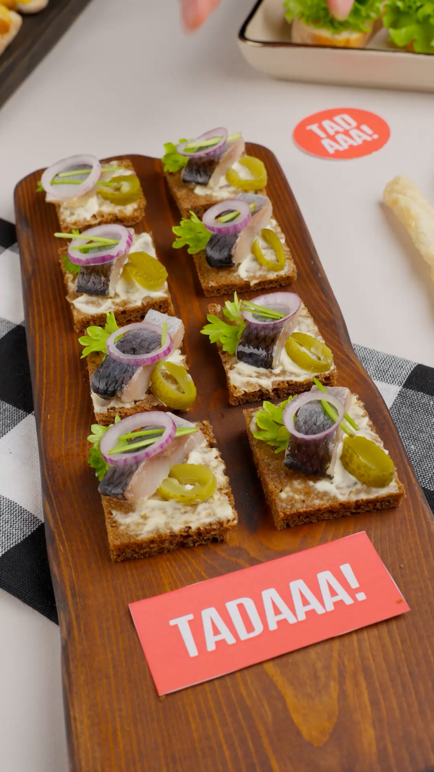 Herring on Rye Bread Tartine