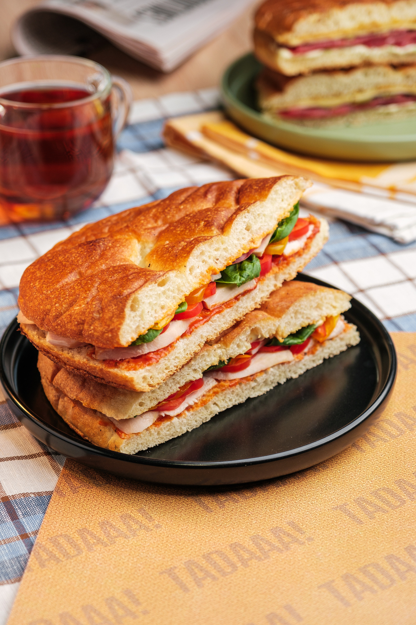  Spicy Chicken & Pepper Focaccia
