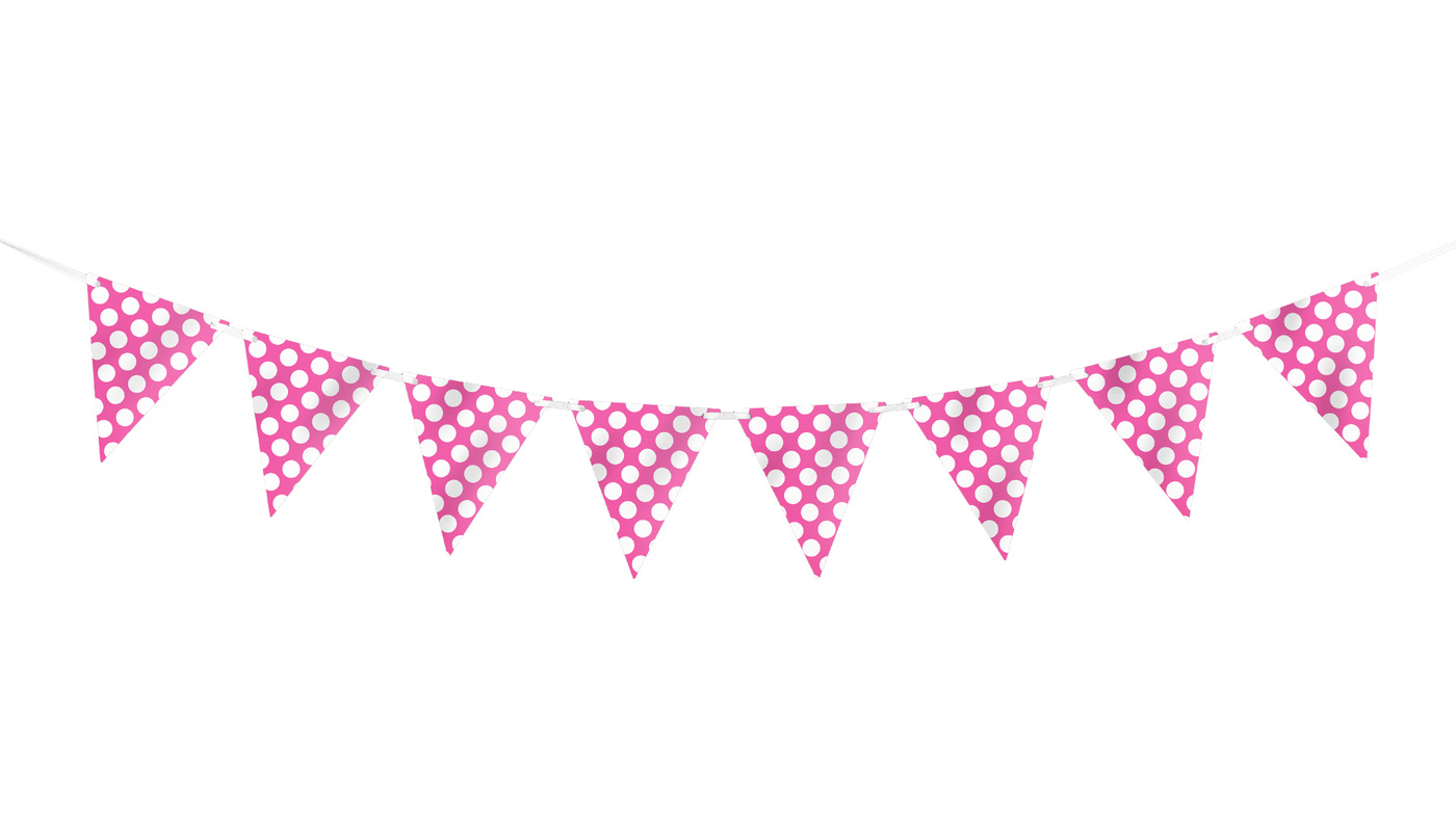 Pink Polka Dots Bunting