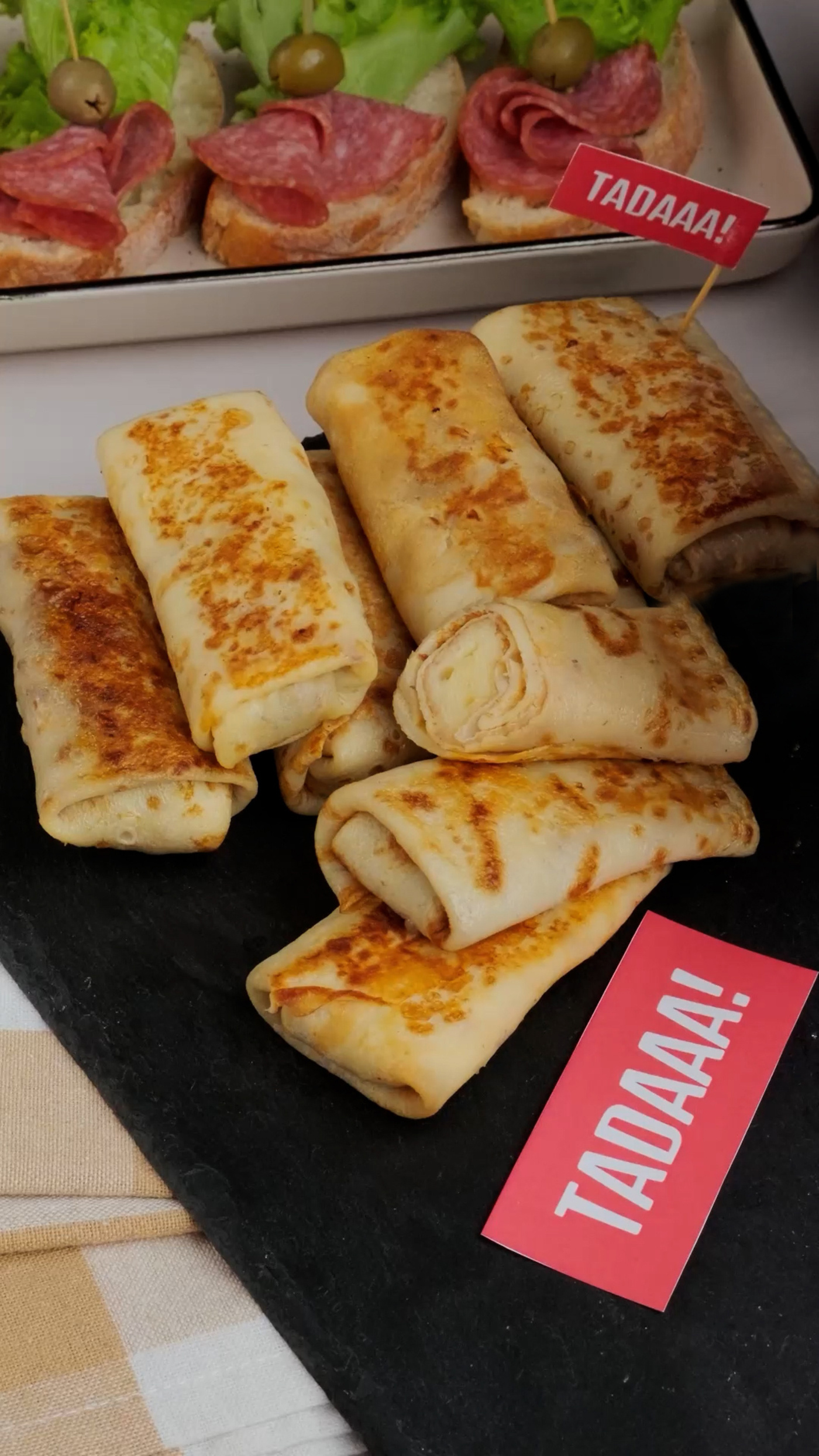 Cheese Filled Savoury Crepes