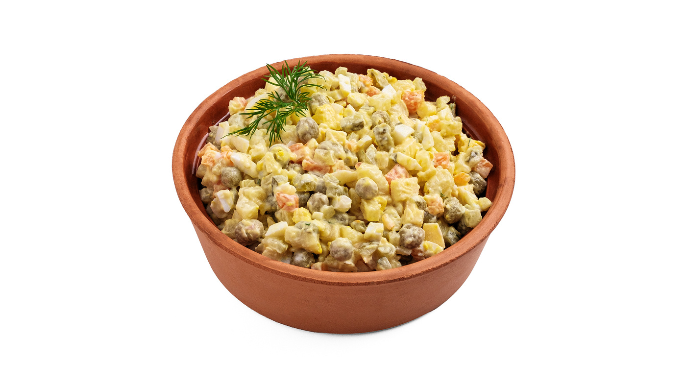 Vegetarian Olivier Salad Bowl for Sharing