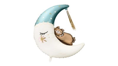 Teddy Bear on the Moon Foil Balloon
