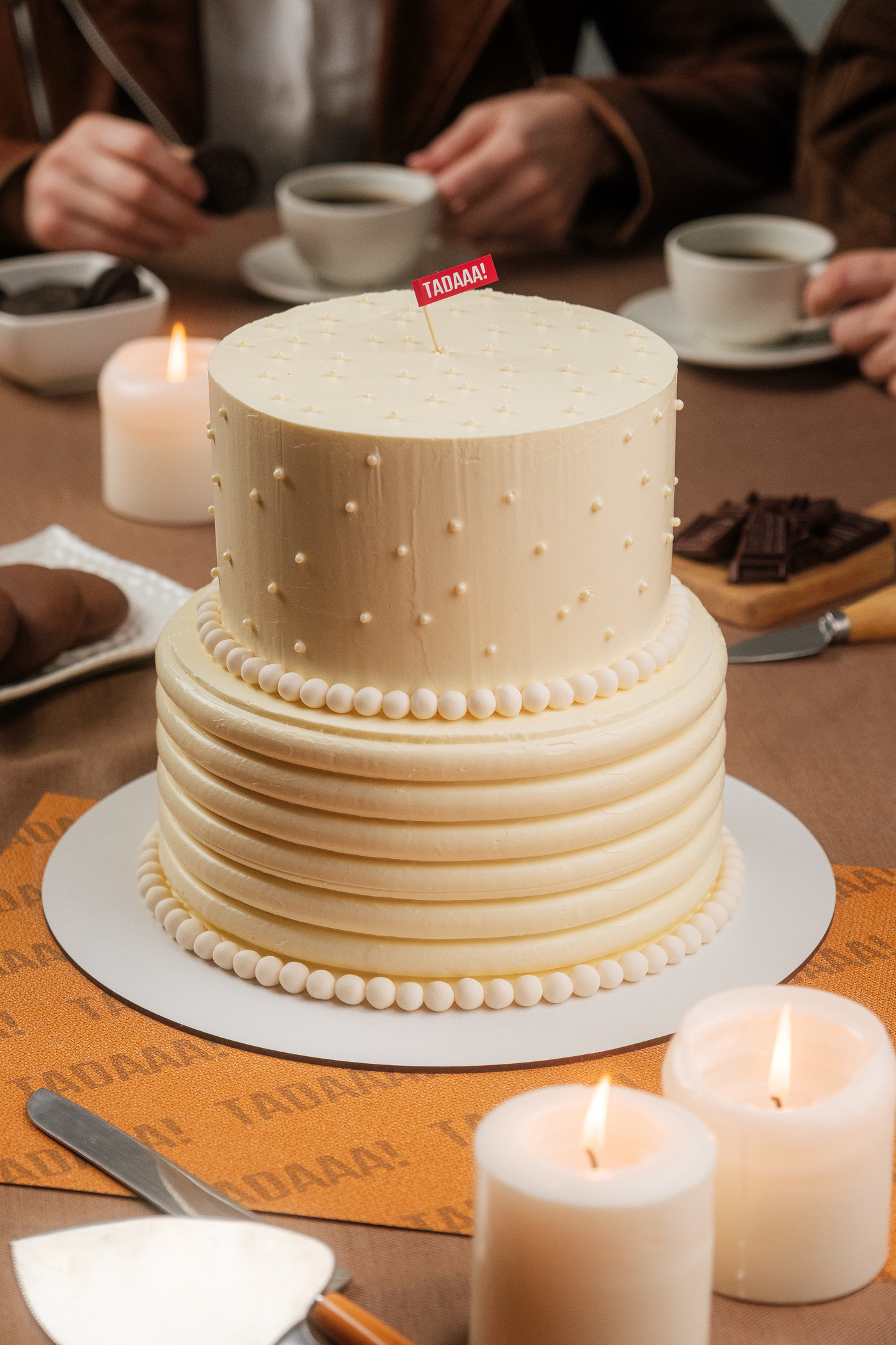 Pearl Chocolate Tier Cake