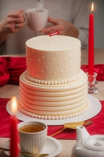 Pearl Red Velvet Two-Tier Cake