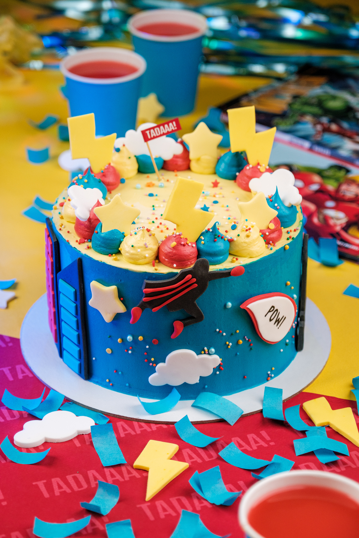 Superhero Vanilla Cake