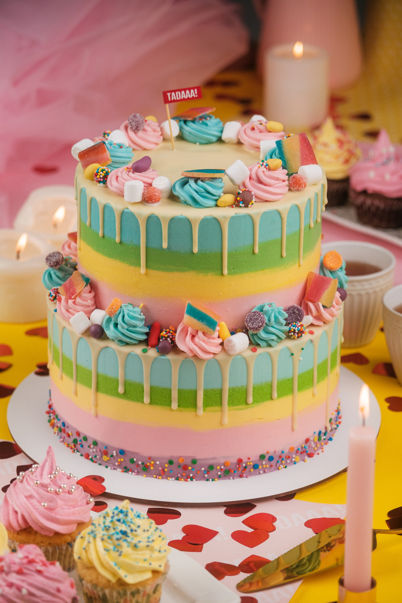 Candy Shop Vanilla Tier Cake 