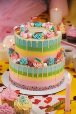 Candy Shop Vanilla Tier Cake 