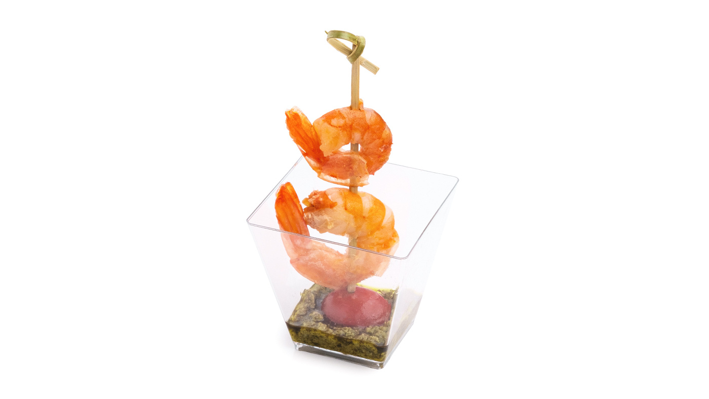 Prawn, Pesto & Cherry Tomato Bites