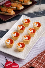Caviar and Cottage Cheese Tartlet