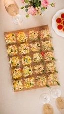 Ham Olivier and Crab Salad Cups