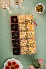 Olivier, Shuba & Crab Salad Cups