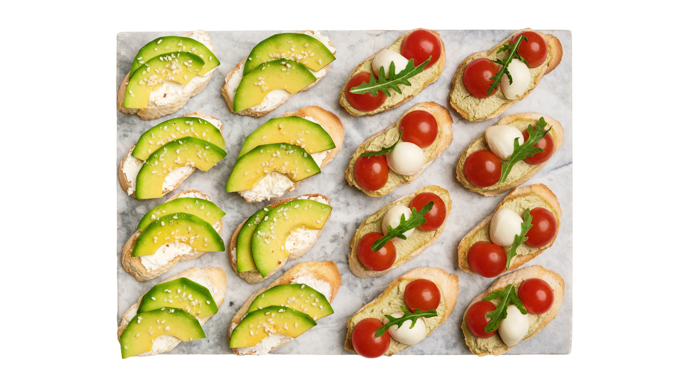 Two-Flavour Veggie Tartines