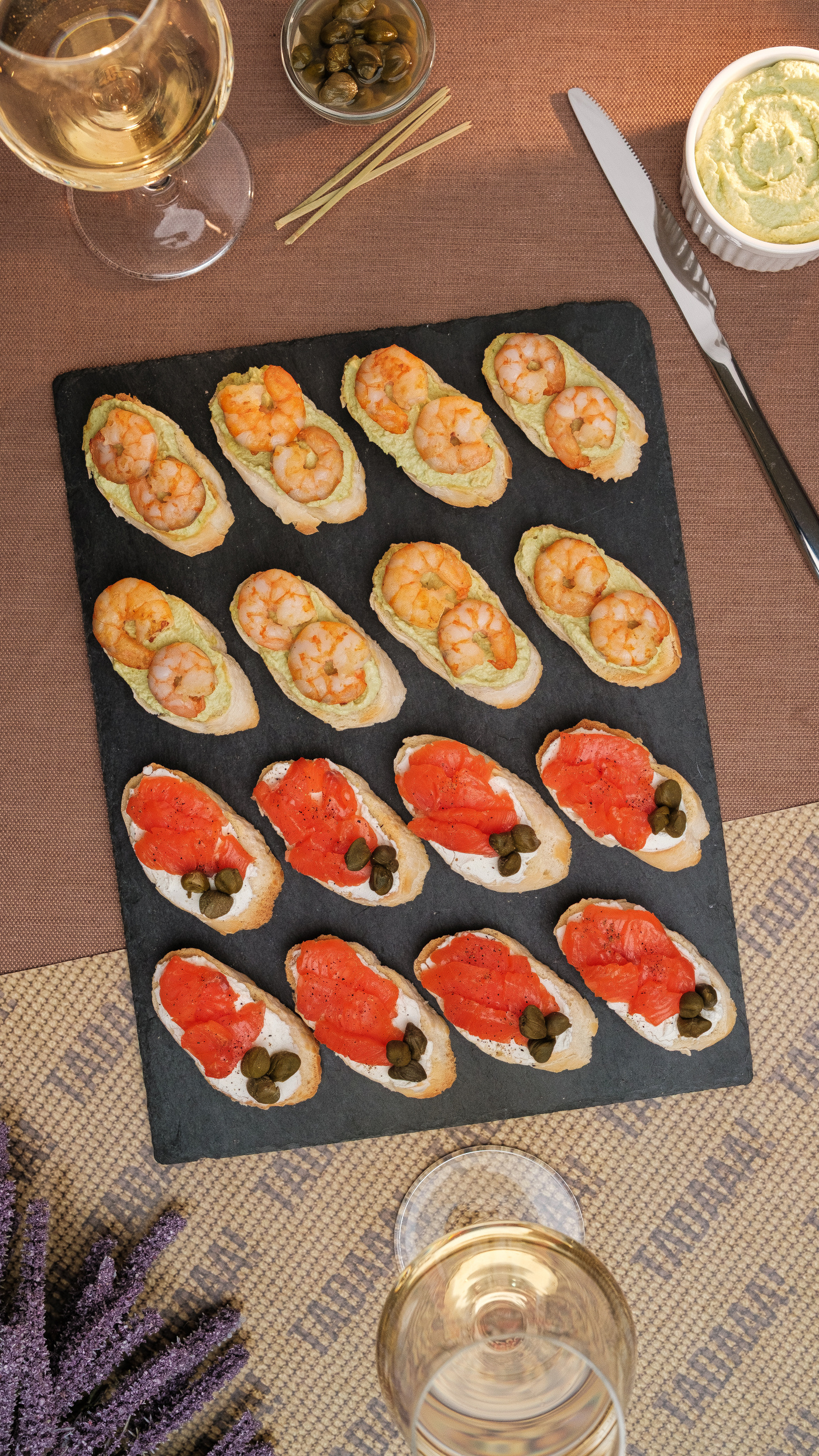 Salmon & Prawn Tartines