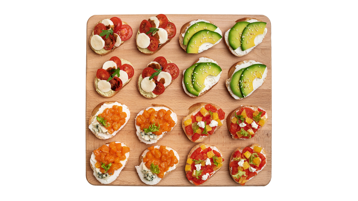 Veggie Tartine Selection of 16