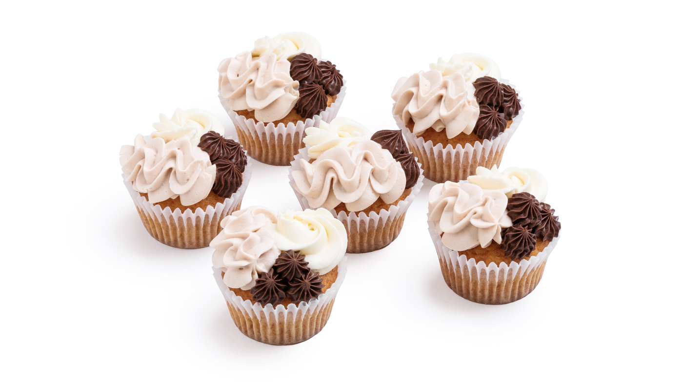 Vanilla & Chocolate Frosted Cupcakes