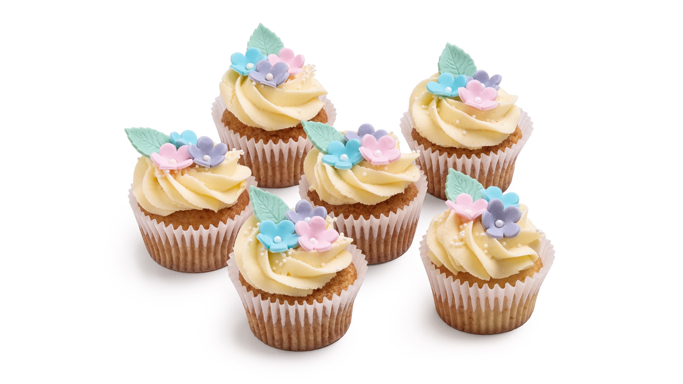 Botanical Vanilla Cupcakes