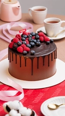 Chocolate Berry Drip Cake