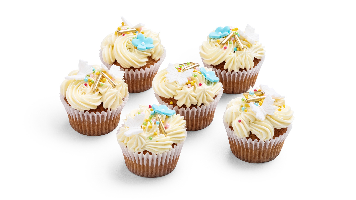 Flowers & Butterflies Vanilla Cupcakes
