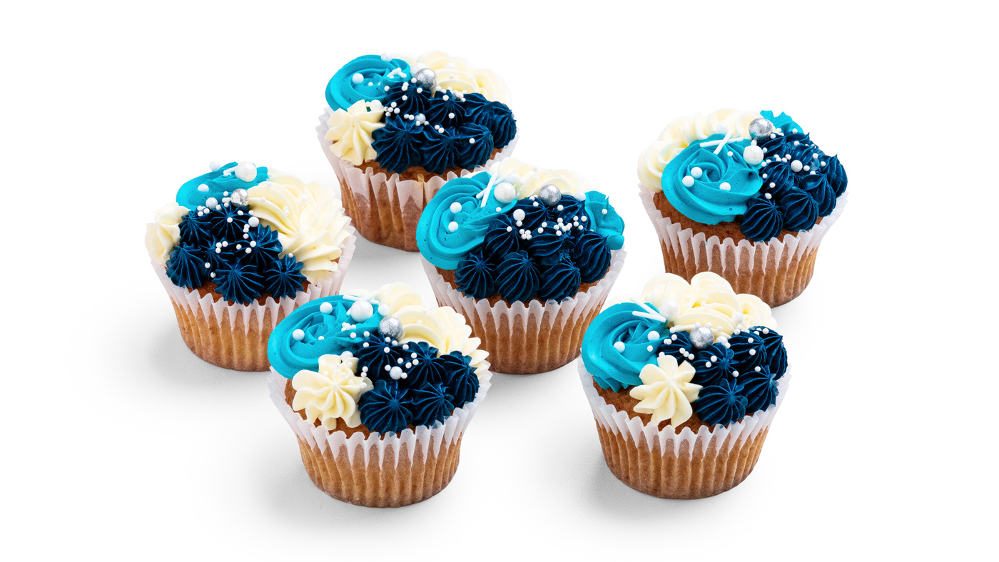 Deep Blue Sea Vanilla Cupcakes