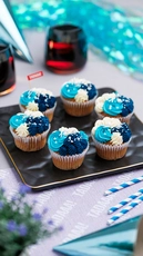 Deep Blue Sea Vanilla Cupcakes