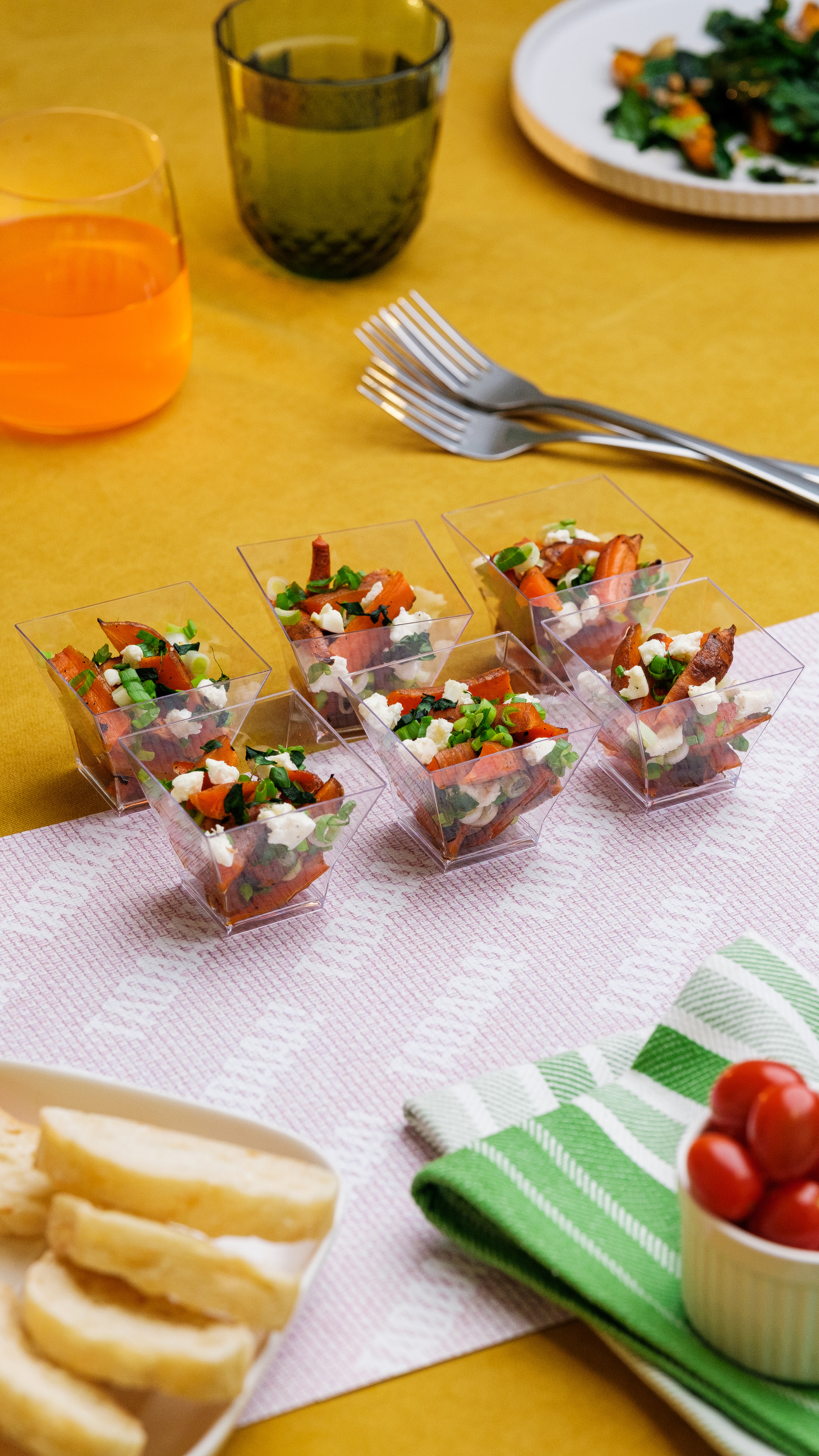 Roasted Carrots & Feta Cups