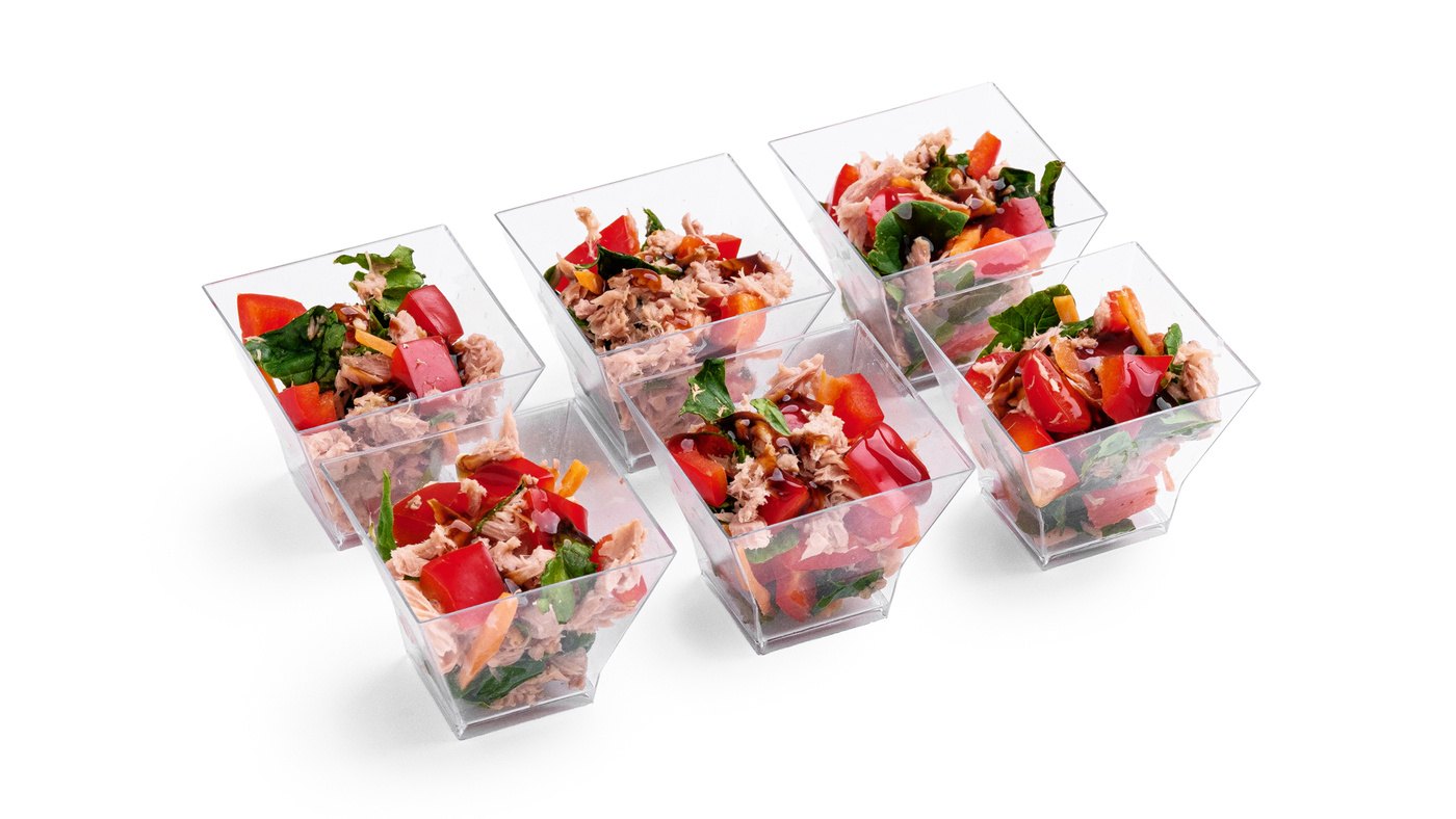 Teriyaki Salmon Salad Cups